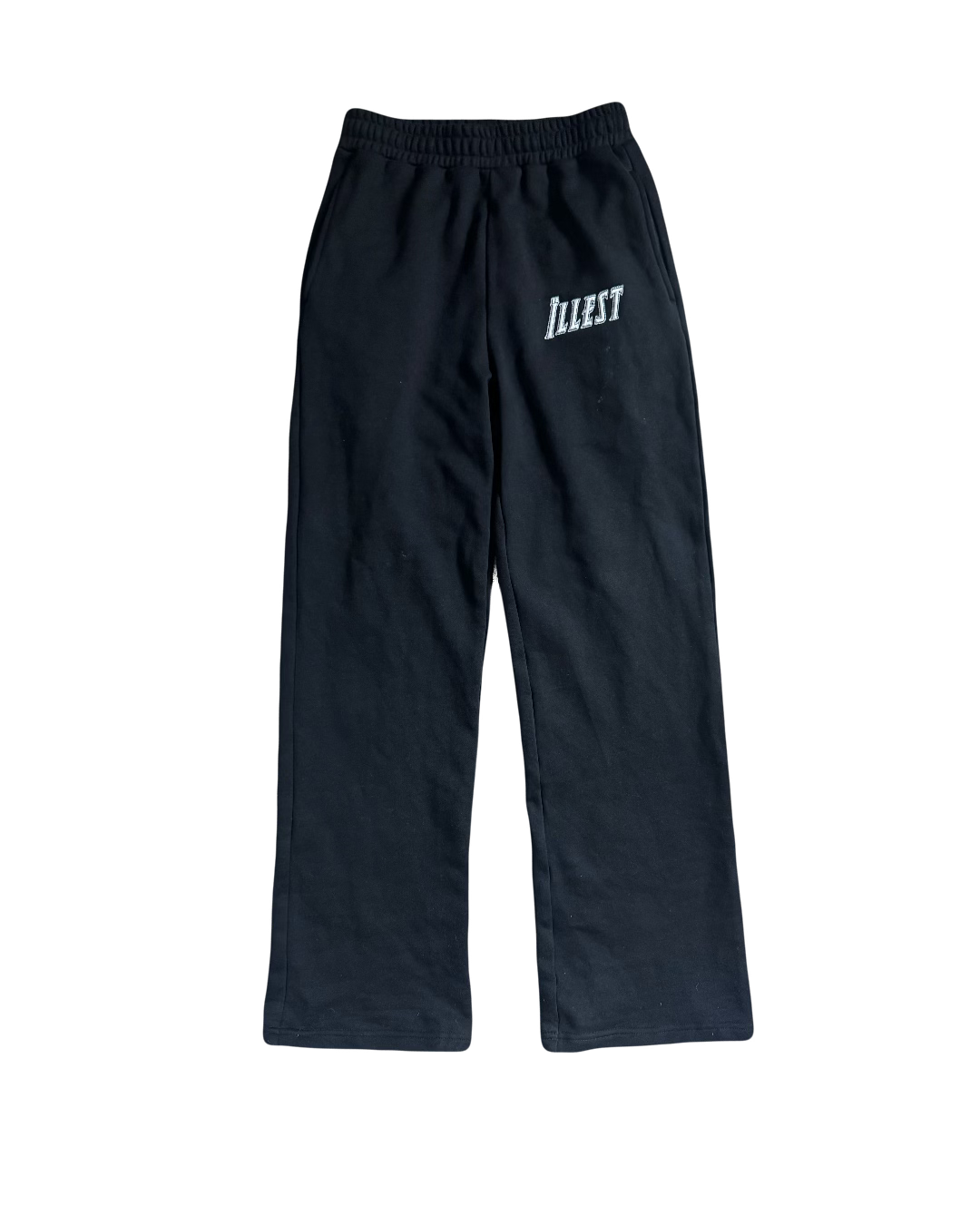 BASIC OPEN HEM SWEATPANTS [BLACK]